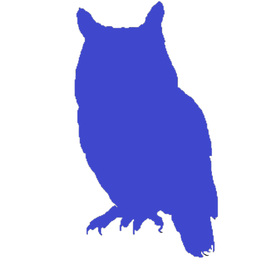 blue owl silhouette
